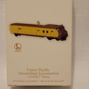 Union Pacific Streamliner Locomotive Ornament - Yellow and Brown